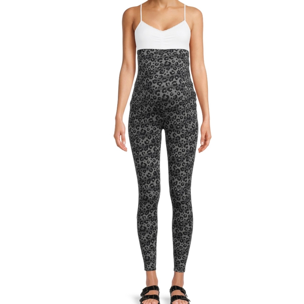 Time and Tru Leopard Print Maternity Leggings Size XXL 20 New - Picture 3 of 7